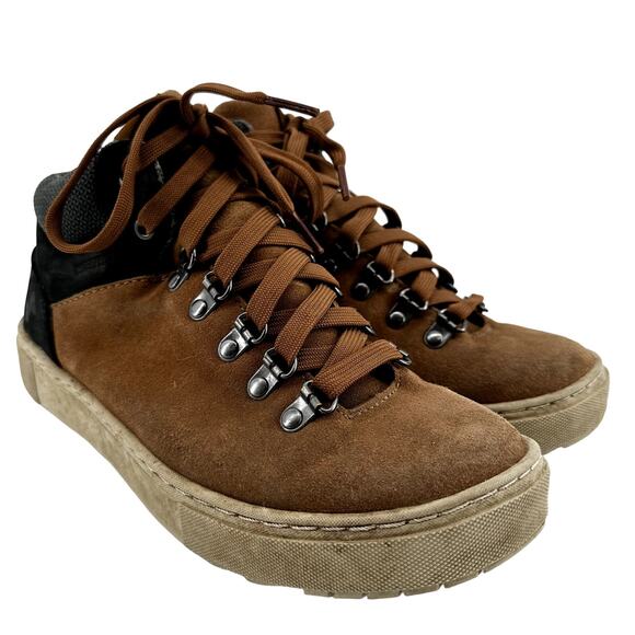 Forsake Lucie Mid Outdoor Sneakers Lace Up Waterproof Suede Black Brown 7 - Picture 2 of 8